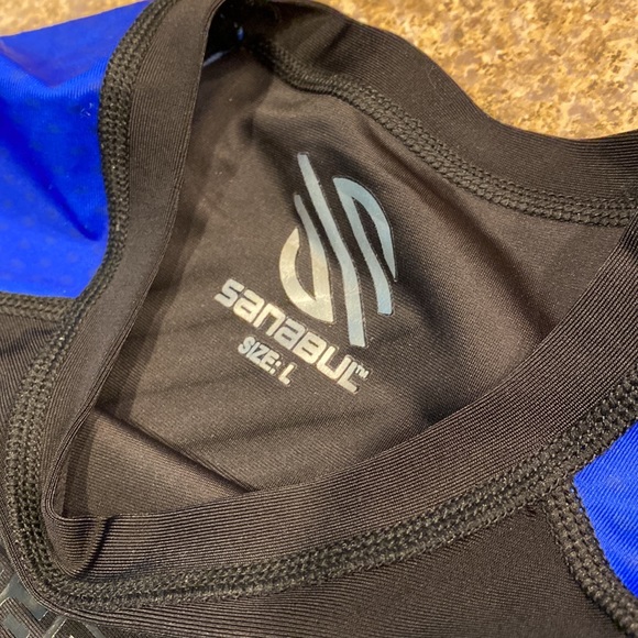 Sanabul Blue and Black Long Sleeve Active Rash Guard Large - Picture 3 of 17